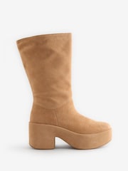 FitFlop Platforms Slouch Suede Heeled Short Boots - Image 2 of 6