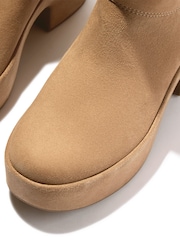 FitFlop Platforms Slouch Suede Heeled Short Boots - Image 3 of 6