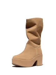 FitFlop Platforms Slouch Suede Heeled Short Boots - Image 4 of 6