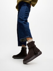 FitFlop Tassel Suede Short Brown Boots - Imagem 3 de 4