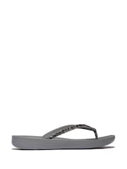 FitFlop Grey iQushion Multi Crystal Ergonomic Sandals - Image 2 of 5