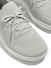 FitFlop Silver Super Q Knit Slip On Laced Sneakers - Image 2 of 5