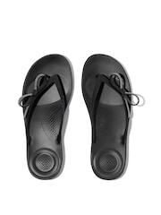 FitFlop iQushion Glitz Bow Black Sandals - Image 4 of 5