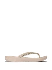 FitFlop Grey iQushion Multi Crystal Ergonomic Sandals - Image 2 of 5