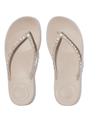 FitFlop Grey iQushion Multi Crystal Ergonomic Sandals - Image 4 of 5