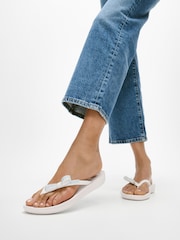FitFlop iQushion Glitz Bow Black Sandals - Image 1 of 4