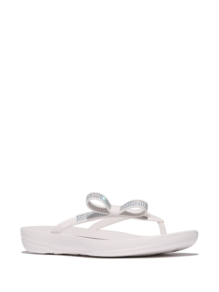 FitFlop iQushion Glitz Bow Black Sandals - Image 2 of 4