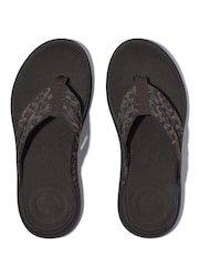 FitFlop F Mode Go Leopard Print Webbing Strappy Sandals - Image 5 of 5