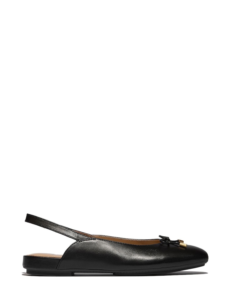 FitFlop Delicato Bow Leather Slingbacks Shoes - Image 2 of 5