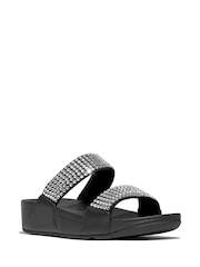 FitFlop Lulu Maxi Crystal Two Bar Slides - Image 2 of 4