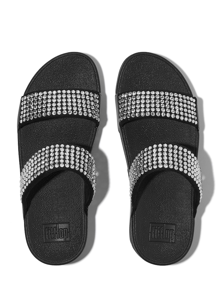 FitFlop Lulu Maxi Crystal Two Bar Slides - Image 4 of 4 FitFlop Lulu Maxi Crystal Two Bar Slides - Image 4 of 4