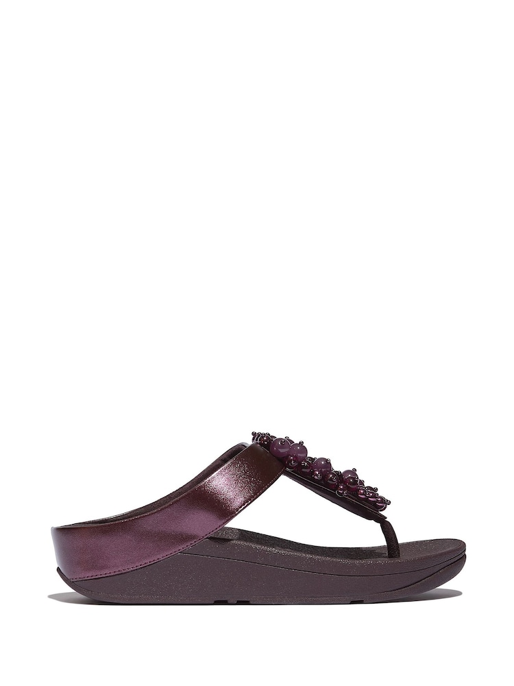 FitFlop Cream Fino Bauble Bead Toe Post Sandals - Image 2 of 5 FitFlop Cream Fino Bauble Bead Toe Post Sandals - Image 2 of 5