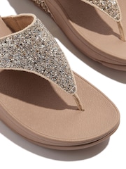 FitFlop Cream Lulu Multi Tonal Glitter Toe Post Sandals - Image 5 of 5