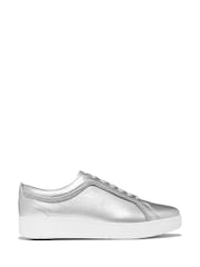 FitFlop Rally Crystal Trim Leather Sneakers - Image 2 of 4