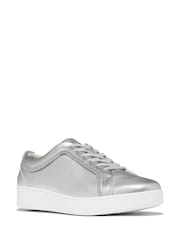 FitFlop Rally Crystal Trim Leather Sneakers - Image 3 of 4