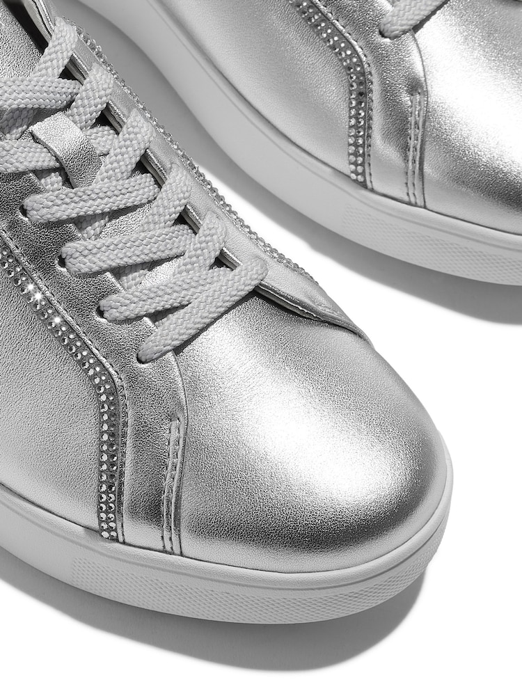 FitFlop Rally Crystal Trim Leather Sneakers - Image 4 of 4