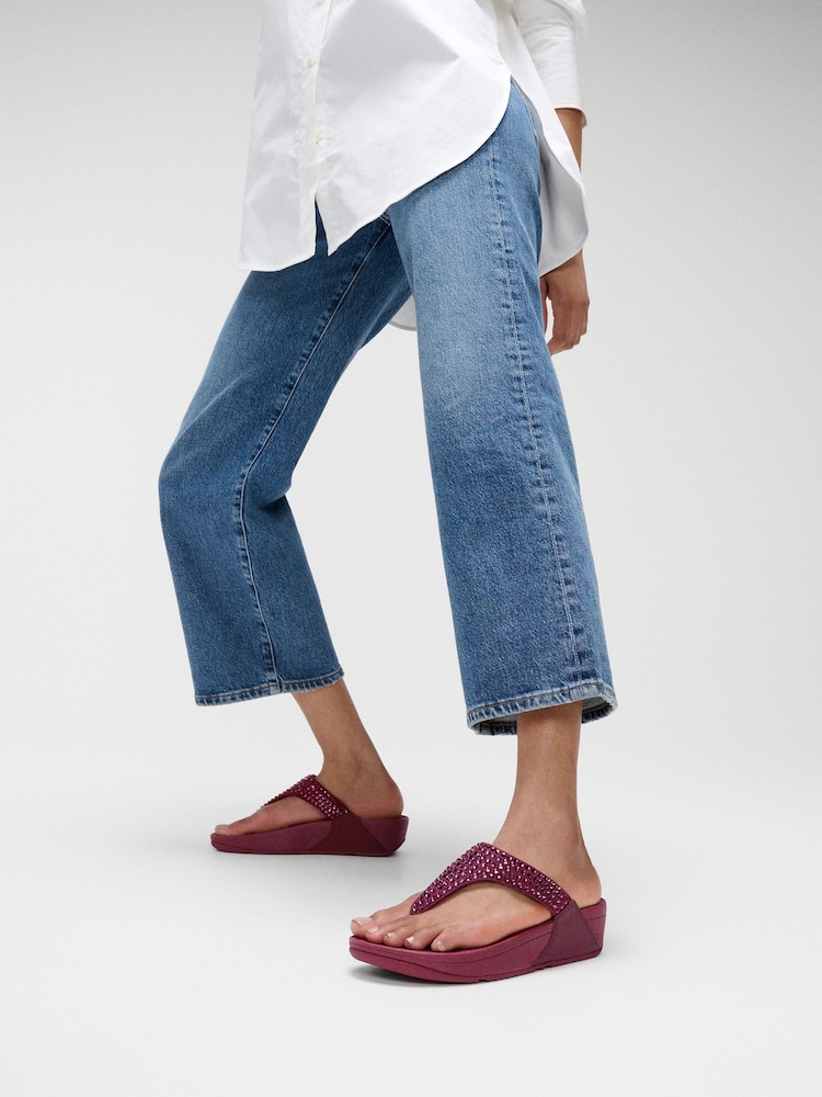 FitFlop Red Lulu Maxi Crystal Toe Post Sandals - Image 1 of 4 FitFlop Red Lulu Maxi Crystal Toe Post Sandals - Image 1 of 4