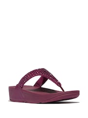 FitFlop Red Lulu Maxi Crystal Toe Post Sandals - Image 2 of 4