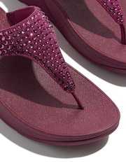 FitFlop Red Lulu Maxi Crystal Toe Post Sandals - Image 4 of 4