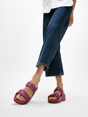 FitFlop Lulu Maxi Crystal Two Bar Slides - Image 1 of 2