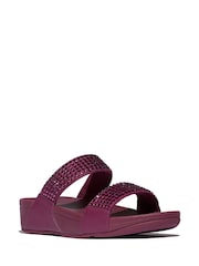 FitFlop Lulu Maxi Crystal Two Bar Slides - Image 2 of 2