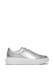 FitFlop Silver RTG Leather Sneakers - Image 2 of 5