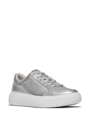 FitFlop Silver RTG Leather Sneakers - Image 3 of 5