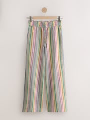 Multi-Coloured Stripe Pull On Wide Leg Trousers - Image 5 of 7