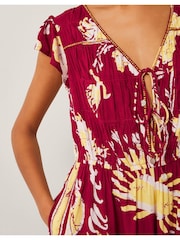 Monsoon Red Amisha Short Sleeve Jumpsuit - Image 4 of 4