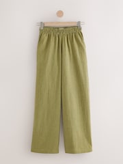 Green/Navy Gingham Wide Leg Trousers - Image 5 of 7