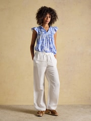 Blue Toile - Joules Nolan Sleeveless Tie Neck Blouse - Bild 7 von 9