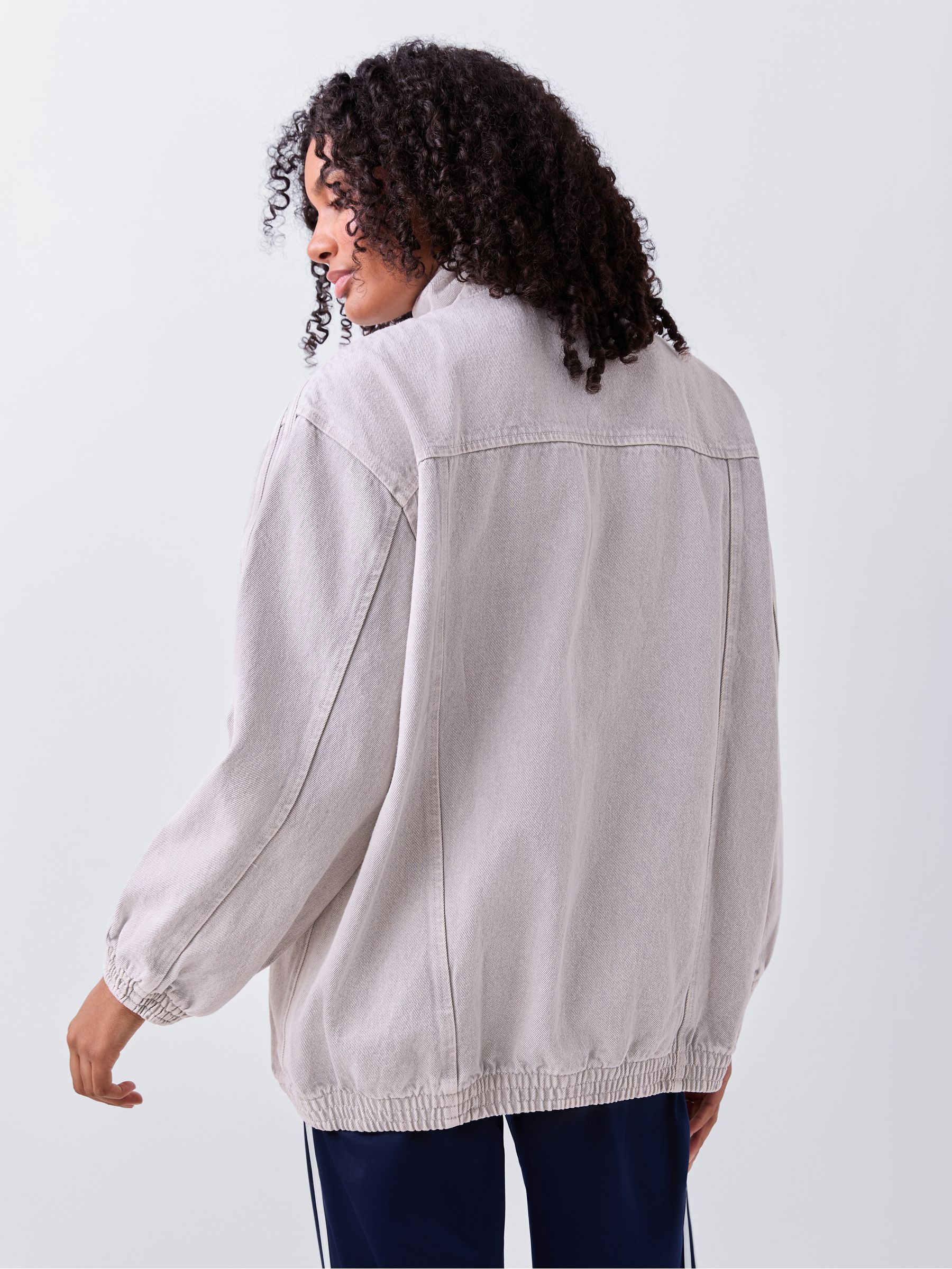 Buy adidas Originals Grey Firebird Adilenium Track Denim Top from