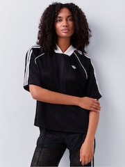 adidas Originals Black 3-Stripes Jaquard T-Shirt - Image 1 of 5