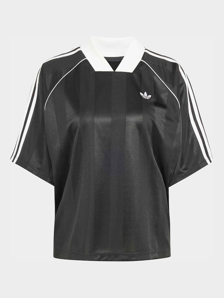 adidas Originals Black 3-Stripes Jaquard T-Shirt - Image 5 of 5