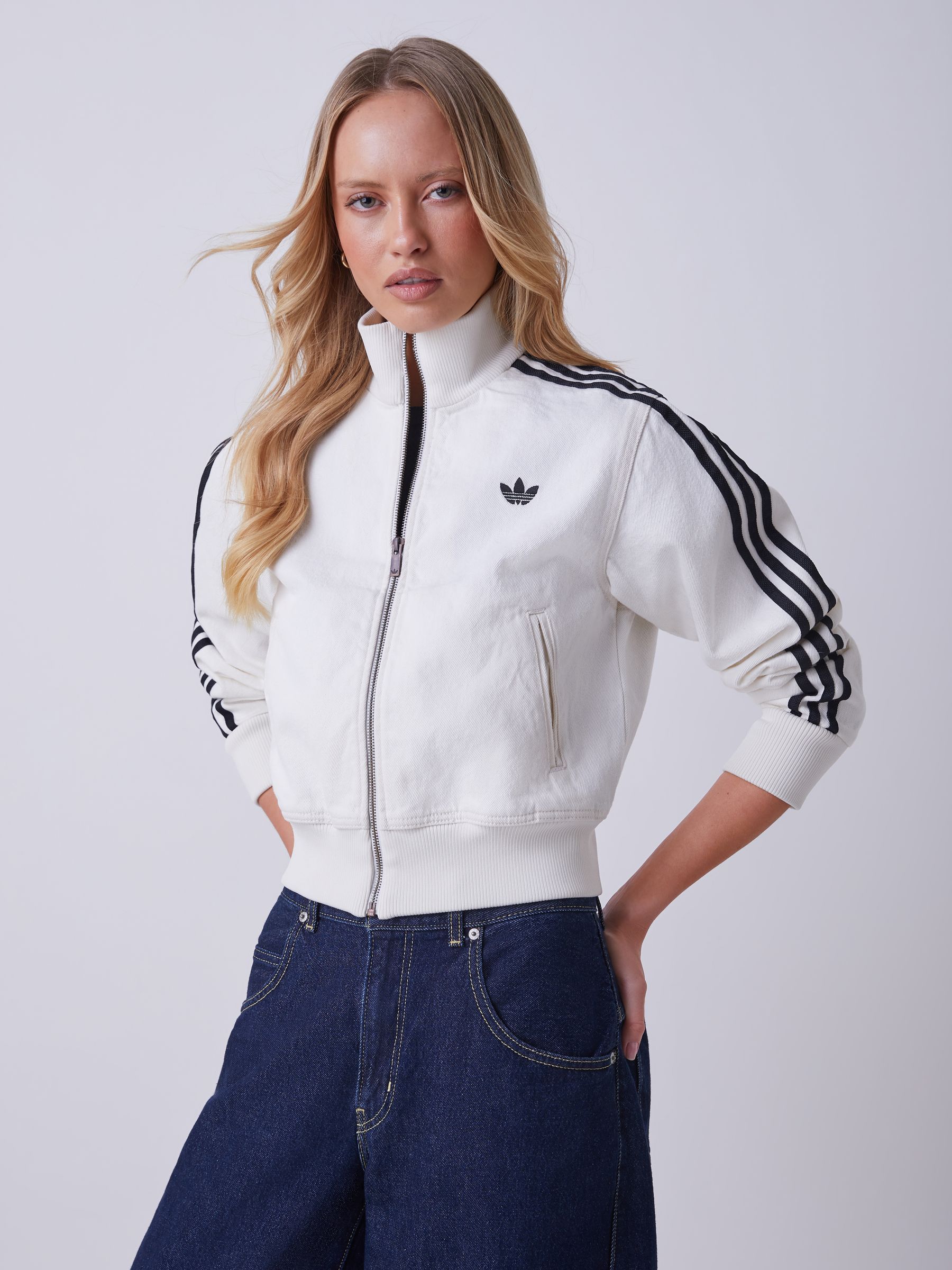 AMERI ホワイト トップス Ameri（アメリ）の「SWITCHING THERMAL ZIP UP TOPS（その他トップス