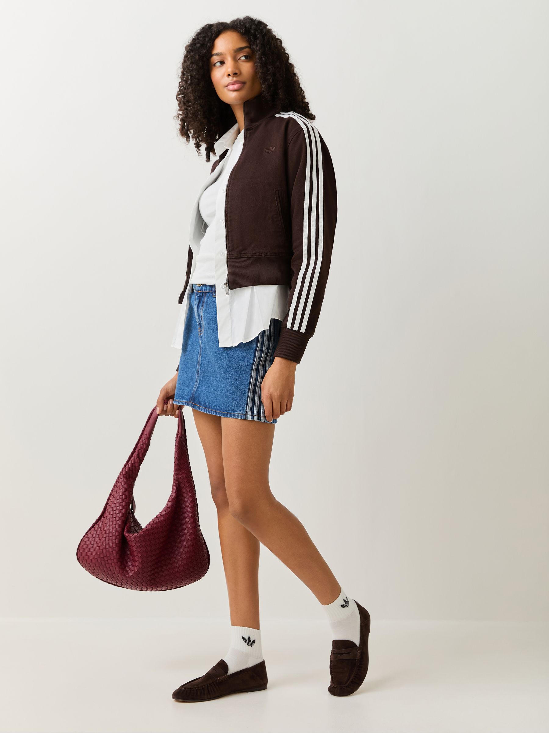 Buy adidas Originals Brown Firebird Denim Track Top from the Next