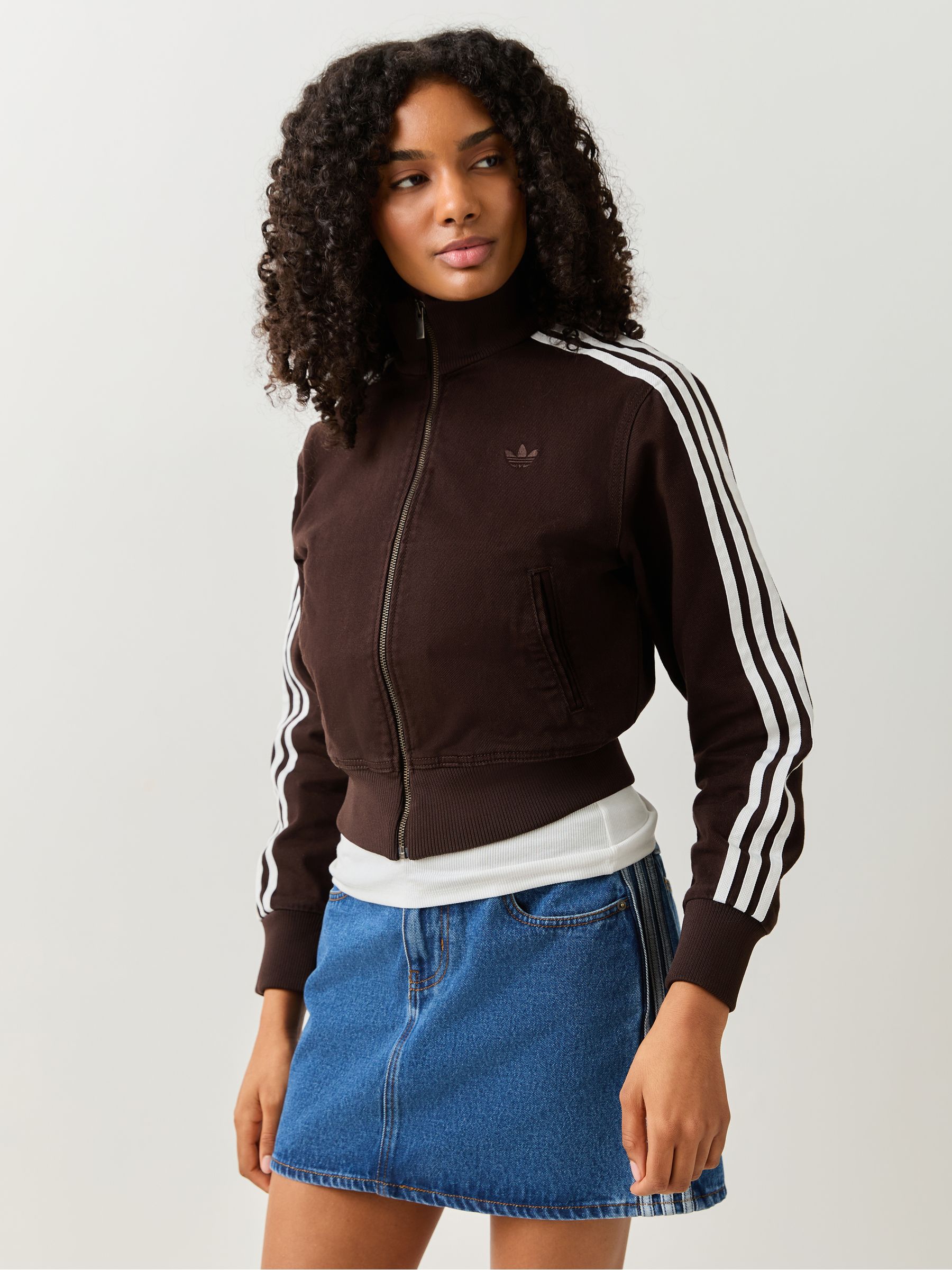 Buy adidas Originals Brown Firebird Denim Track Top from the Next