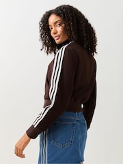 adidas Originals Brown Firebird Denim Track Top - Image 4 of 6