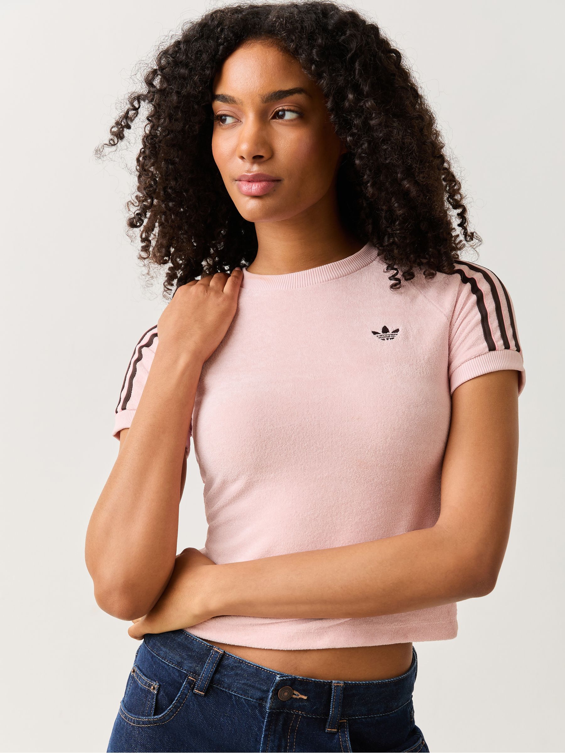 Buy adidas Originals Pink Terry Towel Cali T-Shirt from Next USA