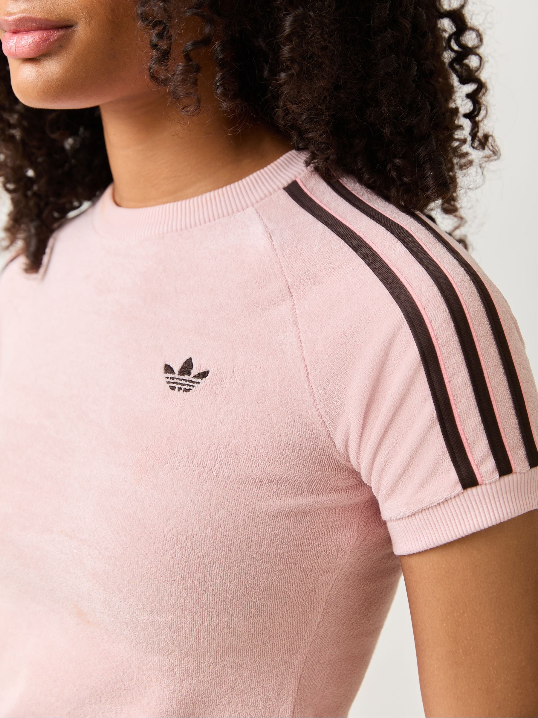 Buy adidas Originals Pink Terry Towel Cali T-Shirt from Next USA