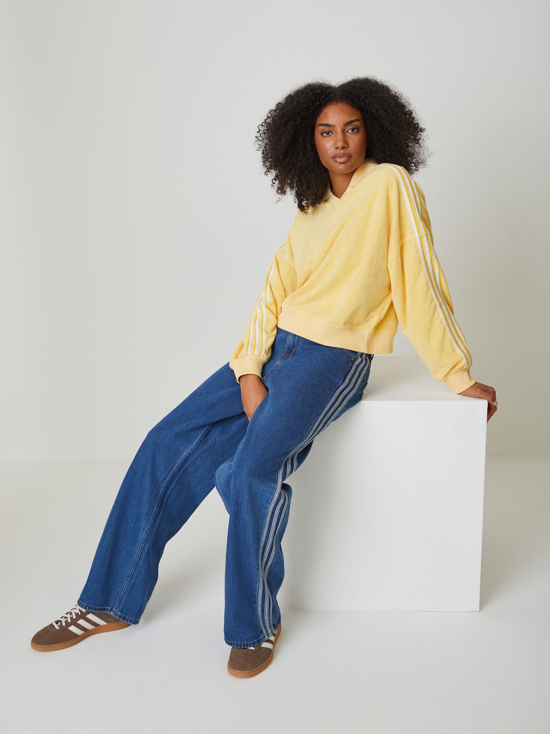 Buy adidas originals Yellow Towel V-Neck Top from Next USA