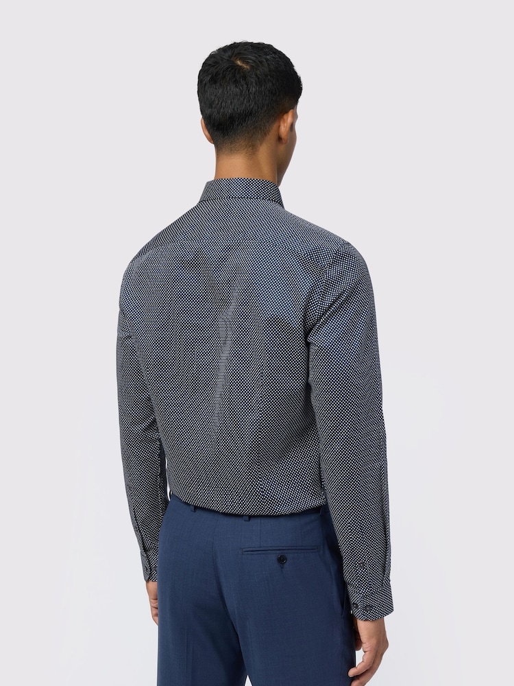 Ted Baker Tailoring Slim Blue Milne Diamond Shirt - Image 2 of 4