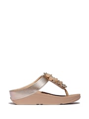FitFlop Cream Fino Bauble Bead Toe Post Sandals - Image 2 of 5