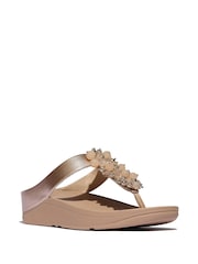 FitFlop Cream Fino Bauble Bead Toe Post Sandals - Image 3 of 5