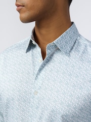 Ted Baker Tailoring Blue Bee Floral Print Shirt - Image 3 of 4