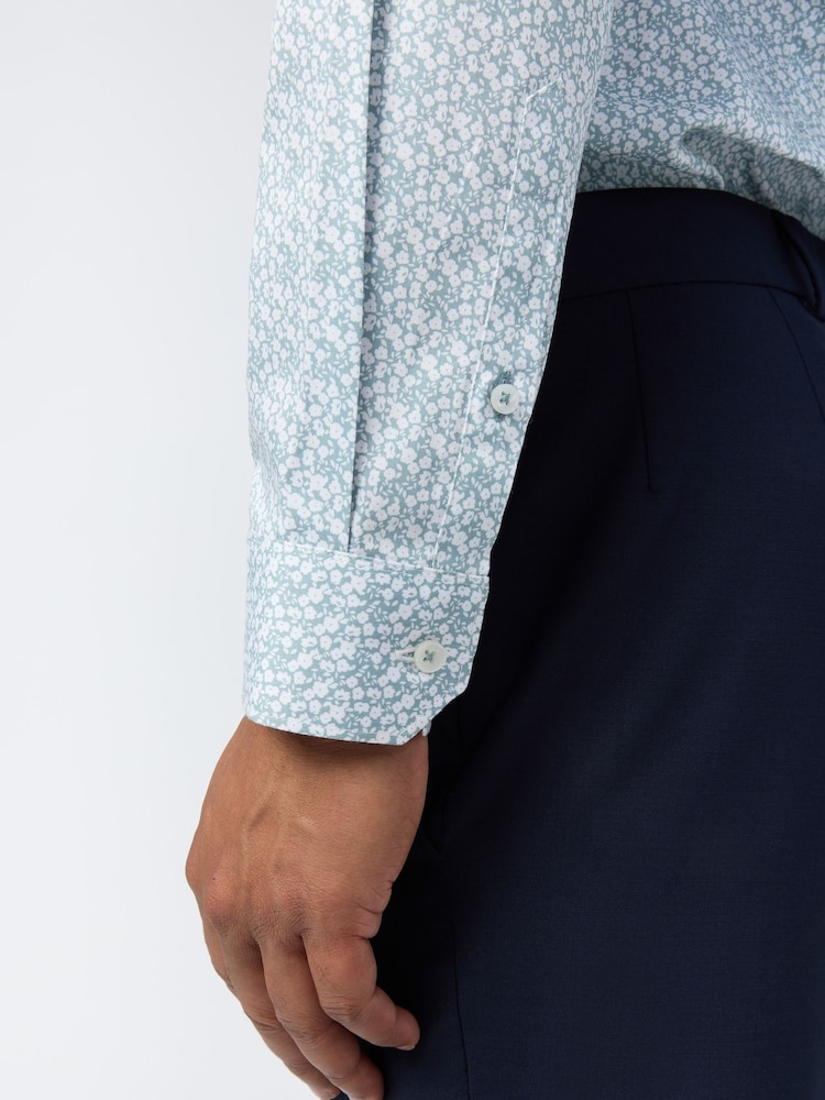 Ted Baker Tailoring Blue Bee Floral Print Shirt - Image 4 of 4