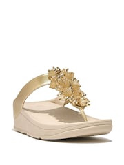FitFlop Silver Fino Bauble Bead Toe Post Sandals - صورة 4 من 5