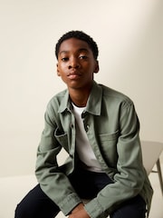 Khaki Green Canvas Overshirt (3-16yrs) - Image 3 of 11