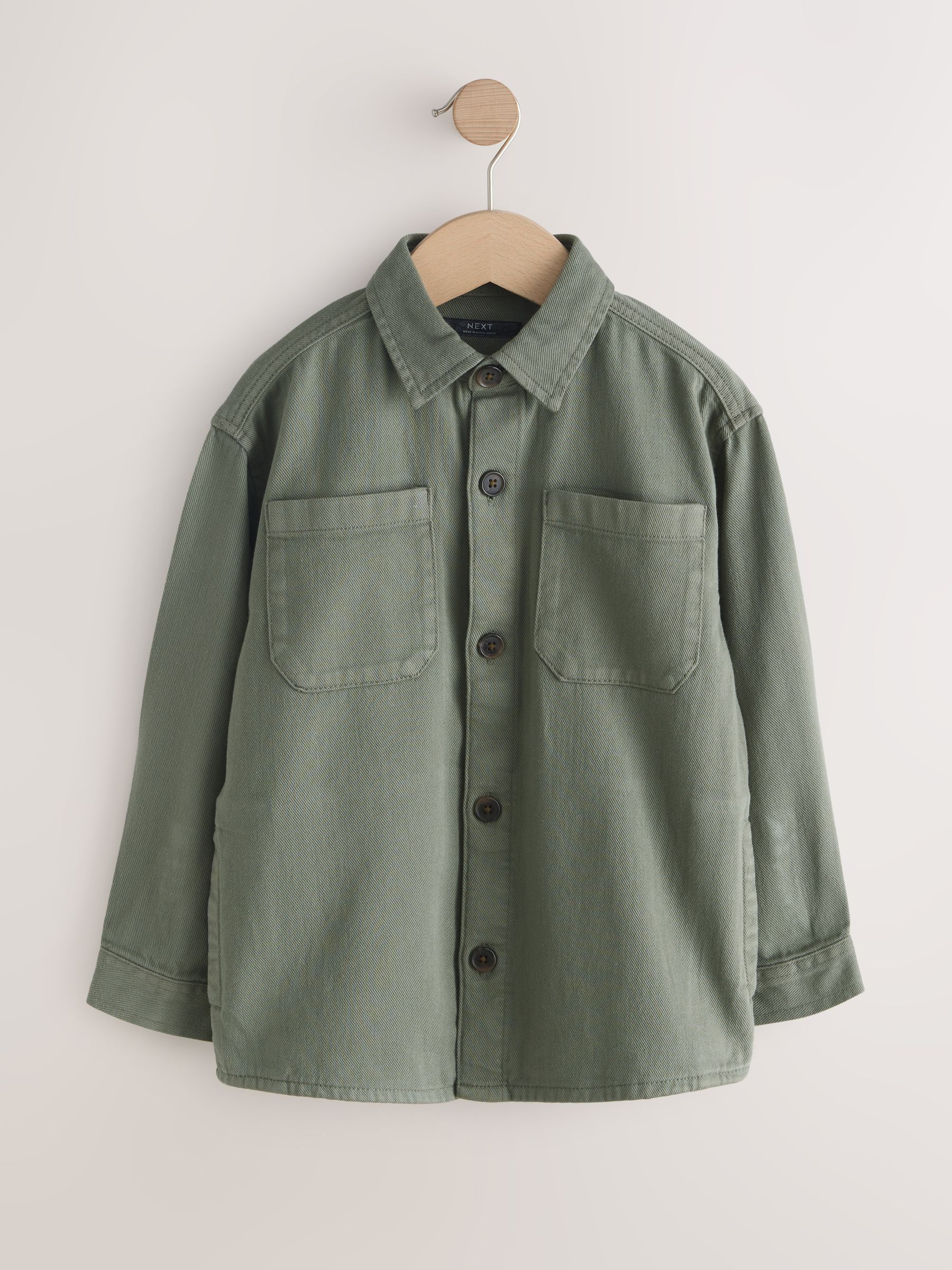 Buy Khaki Green Canvas Overshirt (3-16yrs) from Next USA