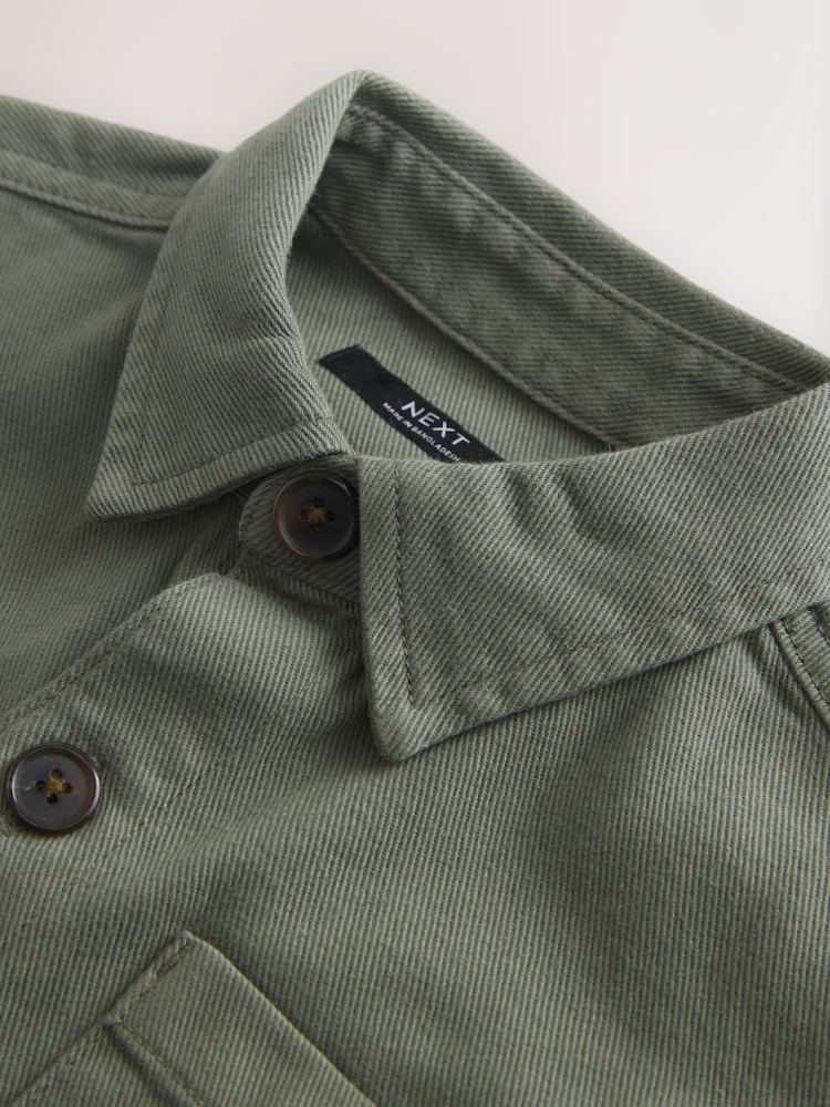 Khaki Green Canvas Overshirt (3-16yrs) - Image 7 of 7